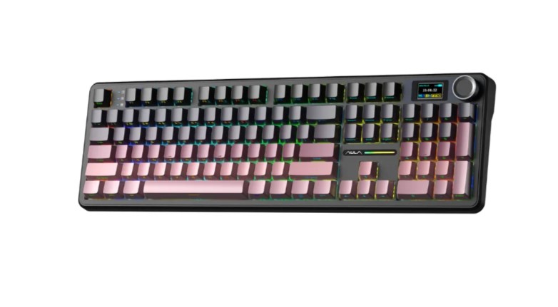 Bàn phím Gaming AULA 3 mode F108 Pro đen hồng gradient