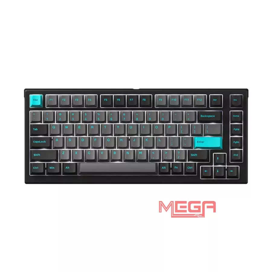 Bàn phím AKKO MonsGeek MG75 Black & Cyan