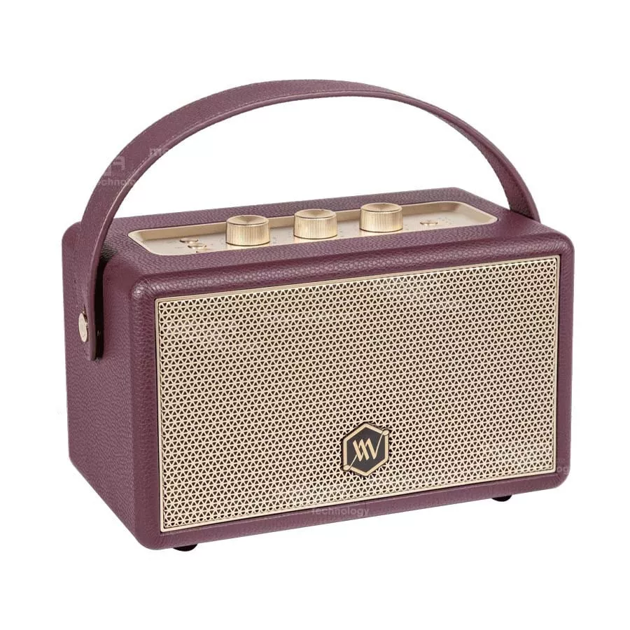 Loa Bluetooth Alpha Works AW-W88 Red Bordeaux