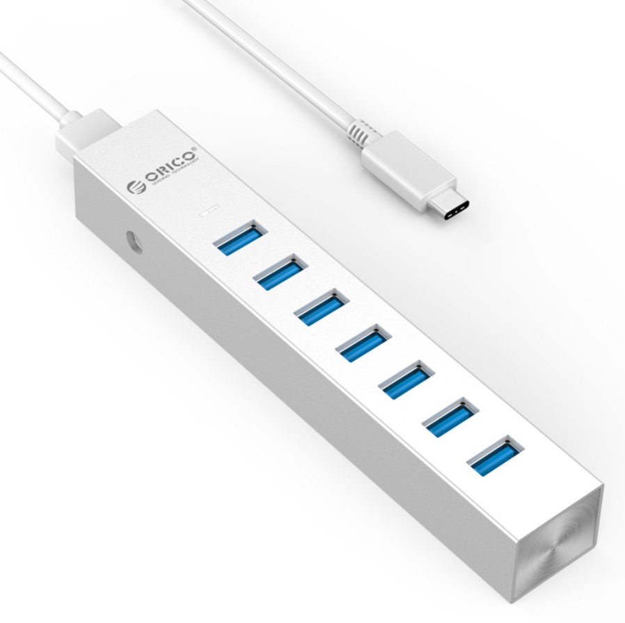 Bộ chia Orico USB HUB 7 cổng USB 3.0 Type C vỏ nhôm ASH7-U3