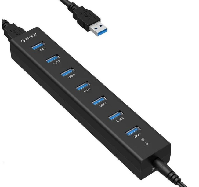 Bộ chia Orico USB HUB 7 cổng USB 3.0 H7013-U3-AD-BK