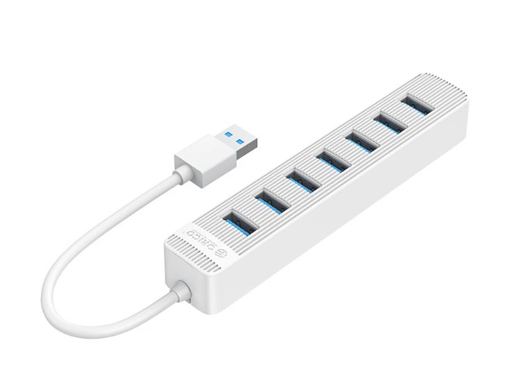 Bộ chia USB HUB 7 cổng USB 3.0 Orico TWU3-7A-WH trắng