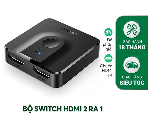 Bộ chuyển HDMI 2 vào 1 ra Ugreen 50966