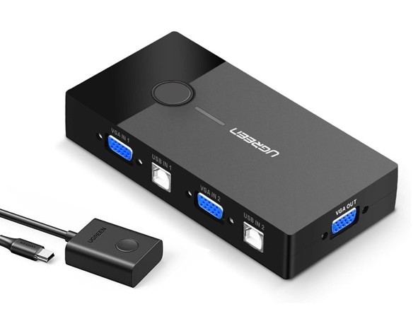 Bộ gộp VGA 2 ra 1 có KVM Ugreen 30357