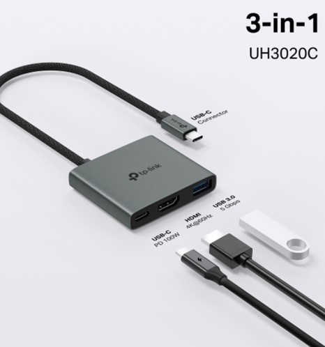 Bộ chuyển đổi USB C 3 cổng Tp-link UH3020C