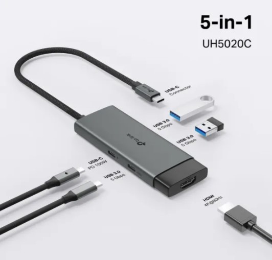 Bộ chuyển đổi USB-C sang 5 cổng Tp-Link UH5020C