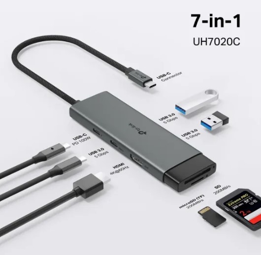 Bộ chuyển đổi USB-C sang 7 cổng Tp-Link UH7020C