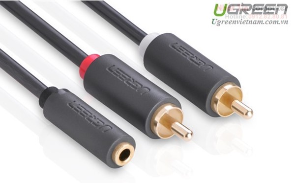 Cáp âm thanh 3.5mm sang 2RCA male Ugreen 10561