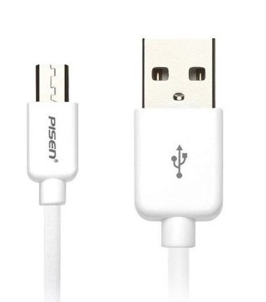 Cáp sạc Pisen Micro USB 2.4A Braided 1200mm